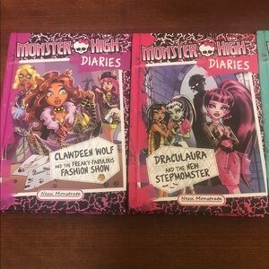 Monster High Diaries Books - Pink & Purple Covers